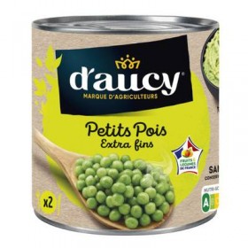 Petits pois extra-tendre D'AUCY bte 1/2280 G (B)