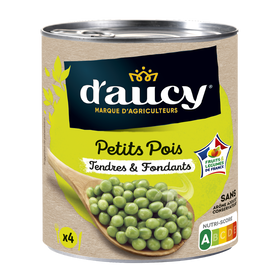 Petits pois extra-tendre al'etuvee D'AUCY bte 4/4 560 G (B)