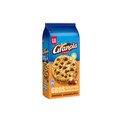 Biscuit LU granola extra cookies chocolat/amandes caramelisees 184 G