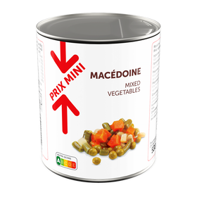 Macedoine de legumes PRIX MINI  4/4 530 G (B)