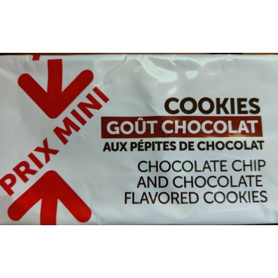 Biscuit PRIX MINI cookies gout chocolat pepites choco 200 G (PTOP)