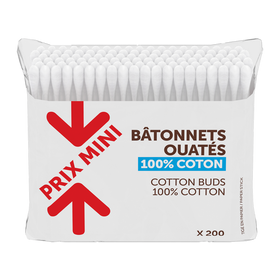 Batonnets ouates PRIX MINI  coton x 200 G (B)