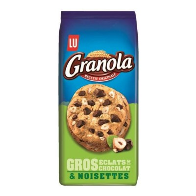 Biscuit LU granola extra cookies chocolat/noisettes 184 G (B)