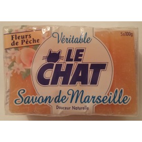 Savon de marseille LE CHAT 100g Peche x5 G (B)