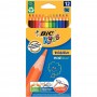 Pochette de crayons couleurs  de 12 (18cm)
