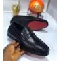 Chaussures Ferragamo Pour Homme Mocassin en Cuir Couleur Noir