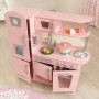 Le jeu de cuisine vintage KidKraf en bois rose pour enfants