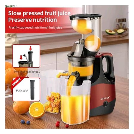 Extracteur de jus à froid Sokany – Jus sain et nutritif