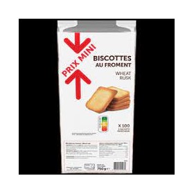 Biscotte PRIX MINI au froment x5 scht 750 G (PTOP) (B)