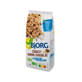 Cereales BJORG croutillantes avoine & chocolat noir bio 500 G (B)