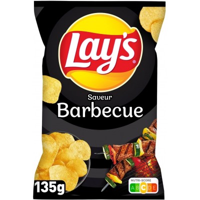Chips LAY'S saveur barbecue sachet 135 G (B)