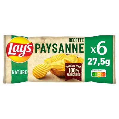 Chips LAY'S paysannes nature 6x27.5 G (B)