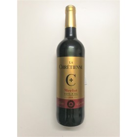 LA CHRETIENNE MERLOT PAYS DOC 2019 VIN ROUGE, 13% 75 cl